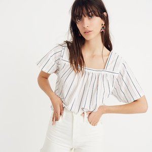 NWT Madewell Striped Square-Neck Top, Size XXS